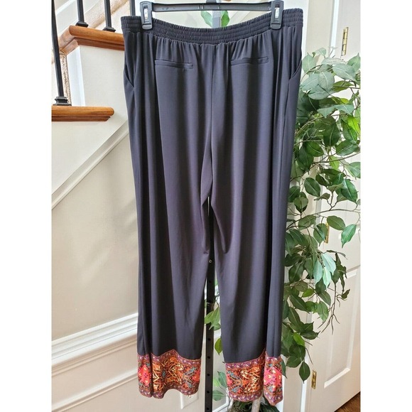 NY & Company Black Polyester Drawstring Casual With Front Back Pockets Pant XL - Picture 6 of 13
